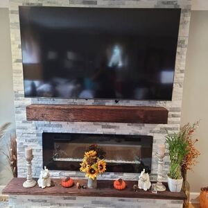 Matte Finished Fireplace Mantel, Mantel, Rustic Mantel, Beam, Wall Shelf, Floati
